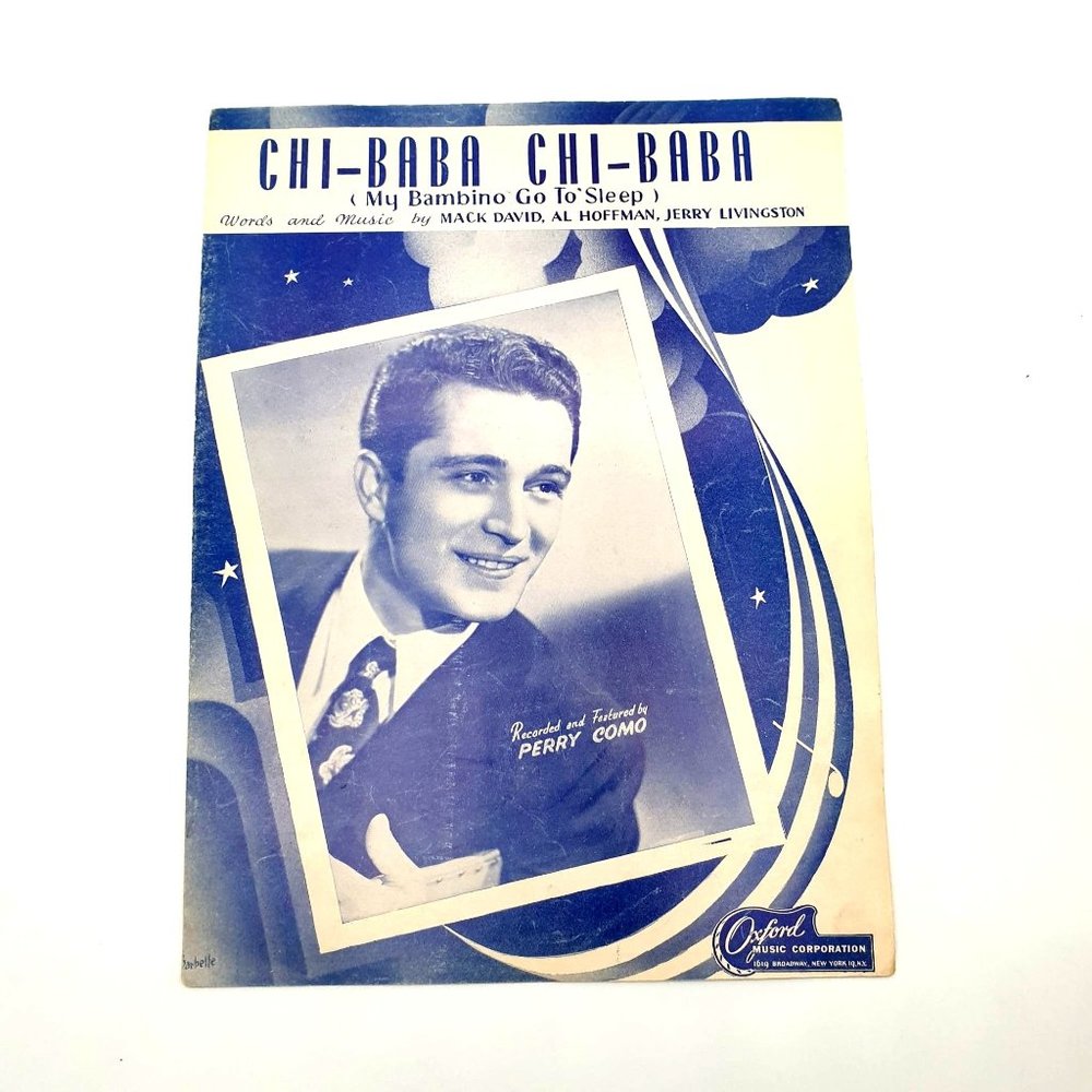 Vintage Sheet Music 1947 Chi Baba My Bambino Go To Sleep